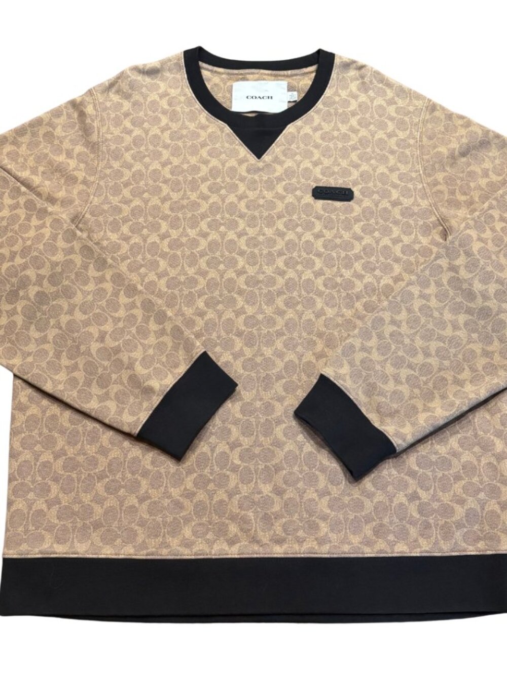 Coach Essential Signature Crewneck Sweatshirt Tan/Khaki